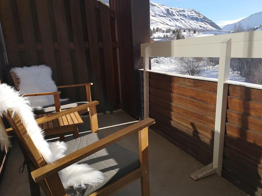 Apartamento Au Pied Des Pistes Avec Parking Entierement Renove Huez Exterior foto